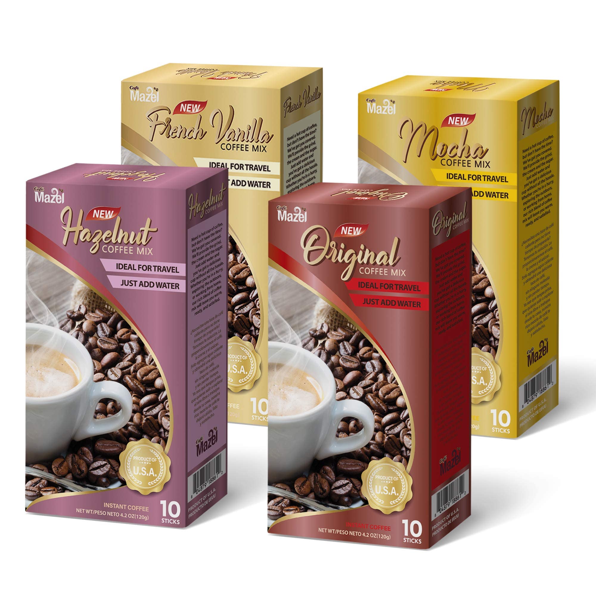 Amazon.com : Cafe Mazel Instant Coffee - Instant Coffee Mix, 3 in